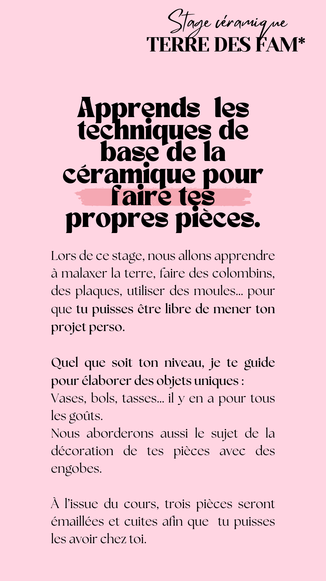Stage adultes Terre des FAM