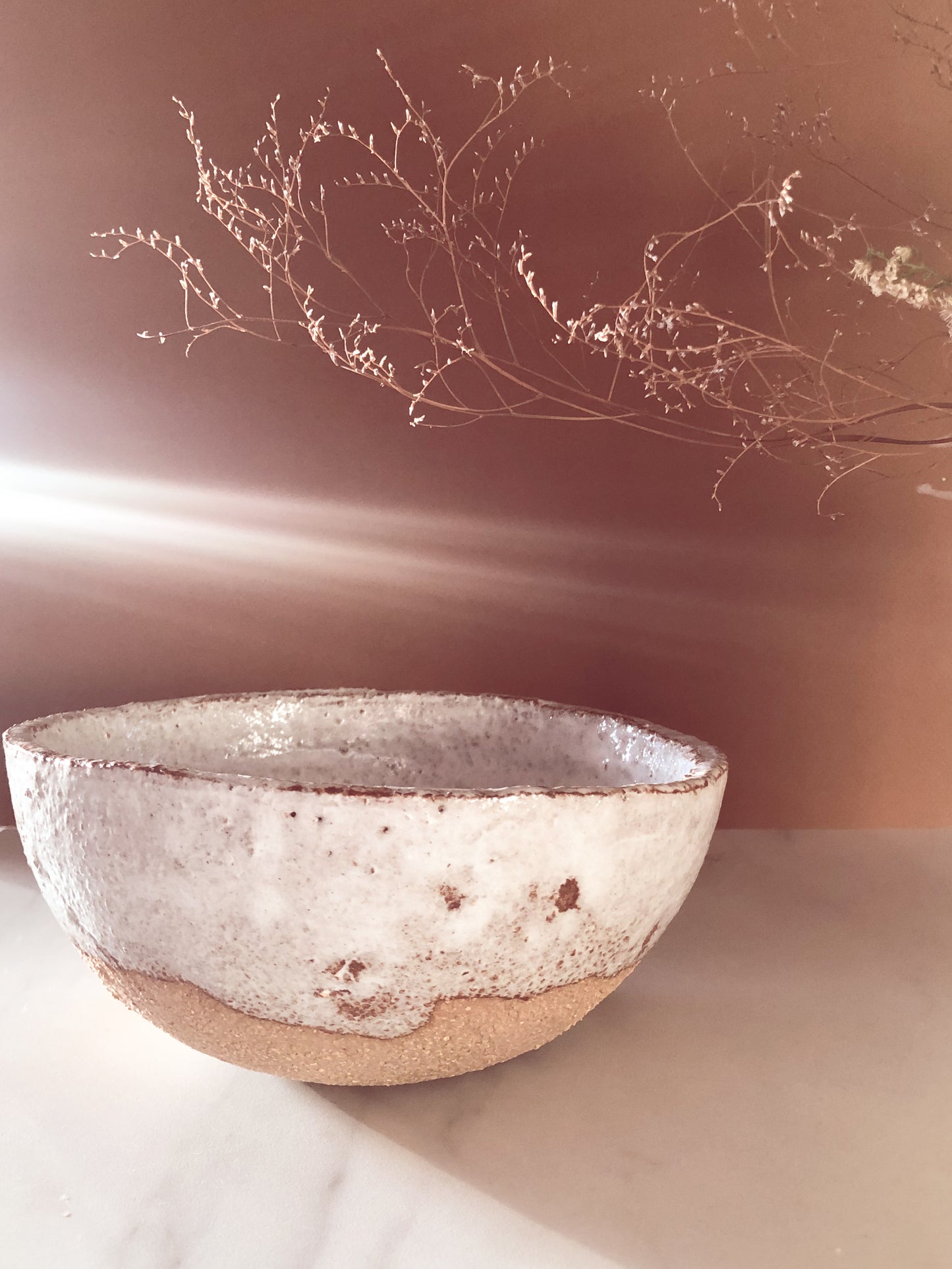 Grand bowl gres roux chamotté