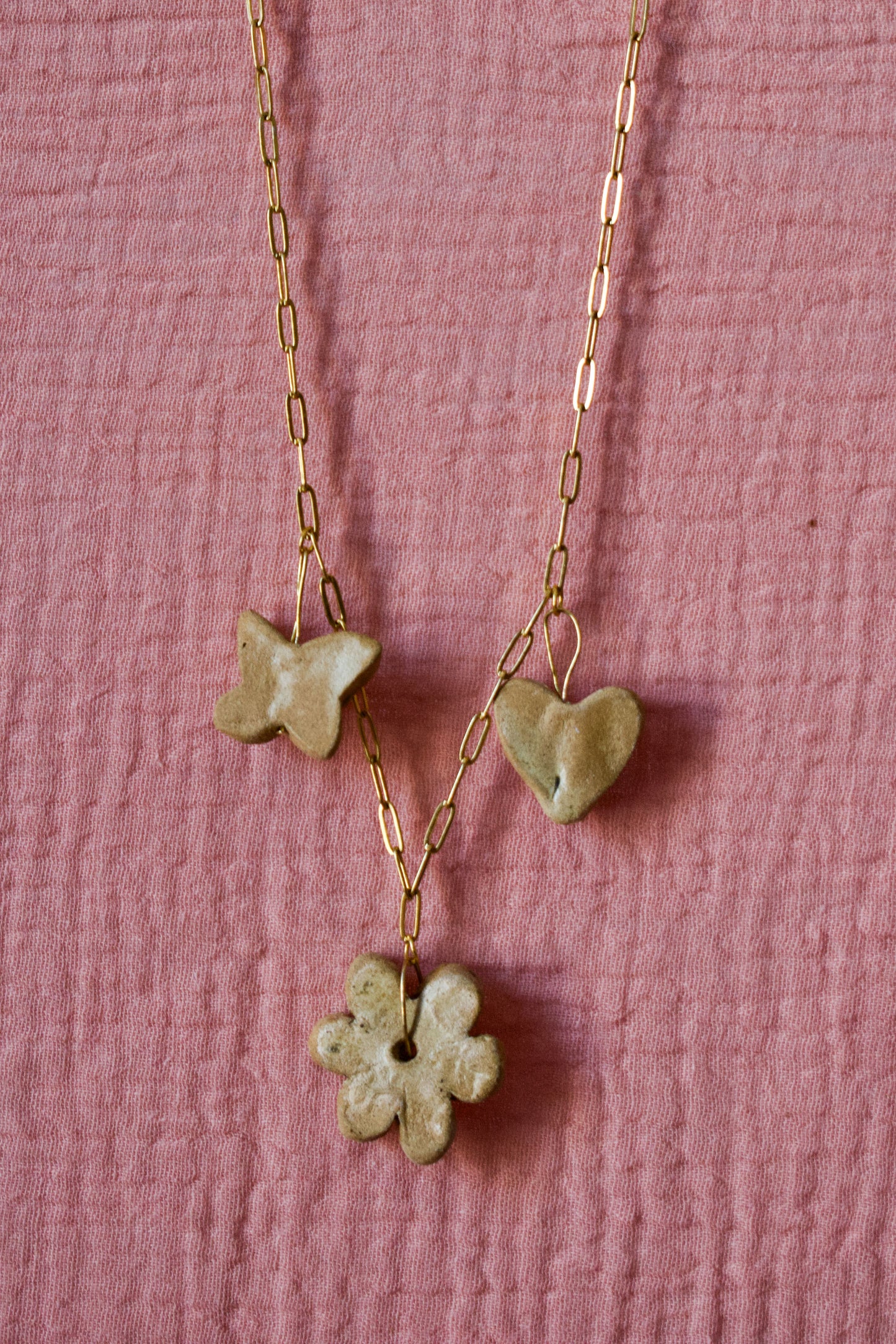 Collier chaine charms céramique