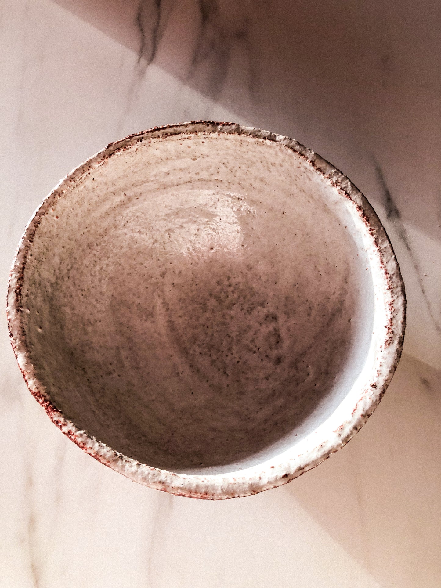 Grand bowl gres roux chamotté
