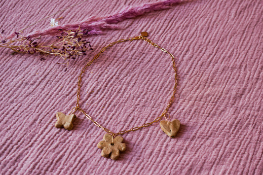 Collier chaine charms céramique