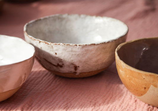 Grand bowl gres roux chamotté