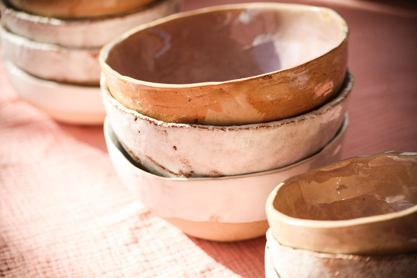 Grand bowl gres roux chamotté