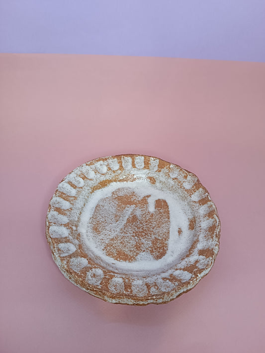 ASSIETTE terre rousse chamotté